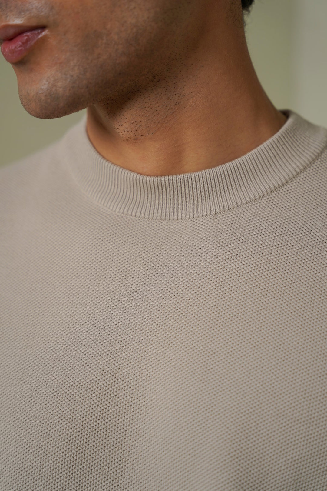 BEIGE CAMBRIDGE CREWNECK SWEATER