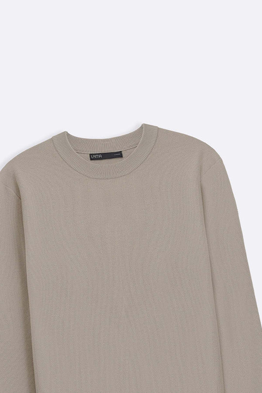 BEIGE CAMBRIDGE CREWNECK SWEATER