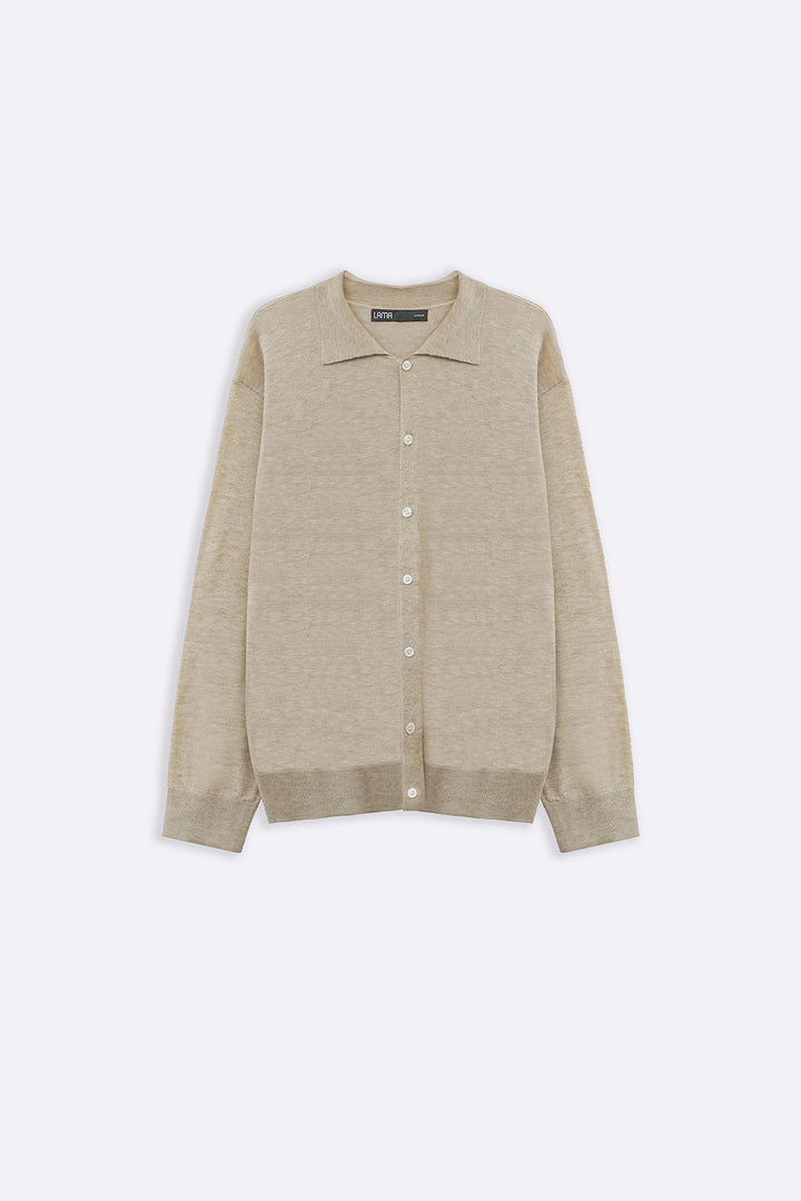 BEIGE CLASSIC CARDIGAN