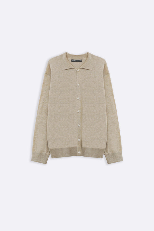 BEIGE CLASSIC CARDIGAN