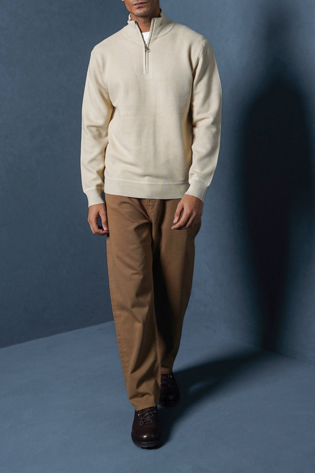 BEIGE TEXTURED JUMPER
