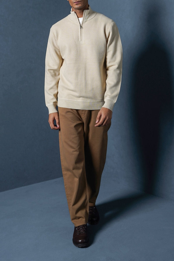BEIGE TEXTURED JUMPER