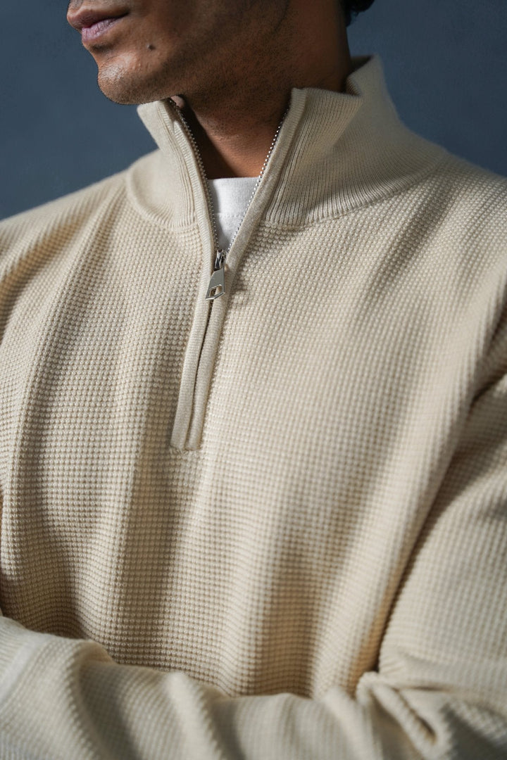 BEIGE TEXTURED JUMPER