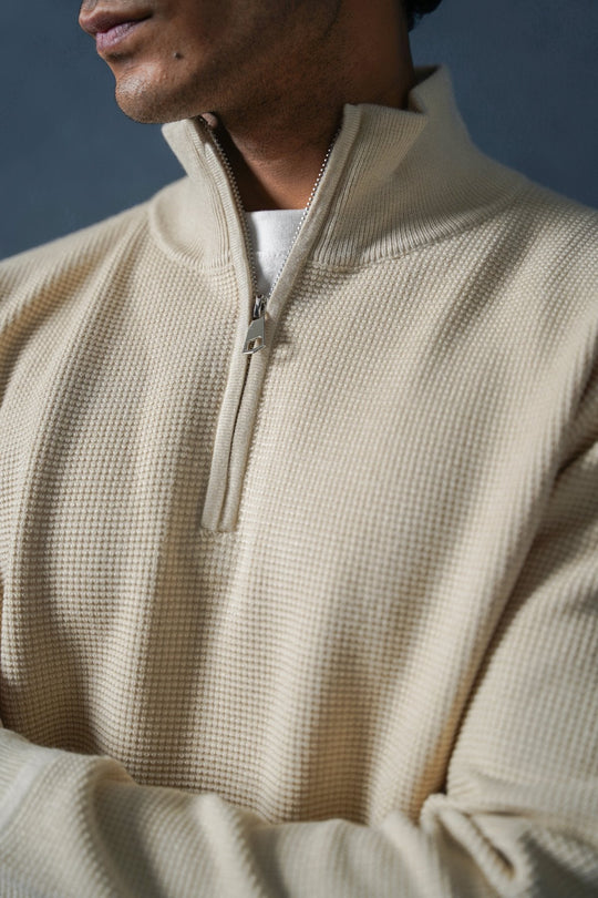 BEIGE TEXTURED JUMPER