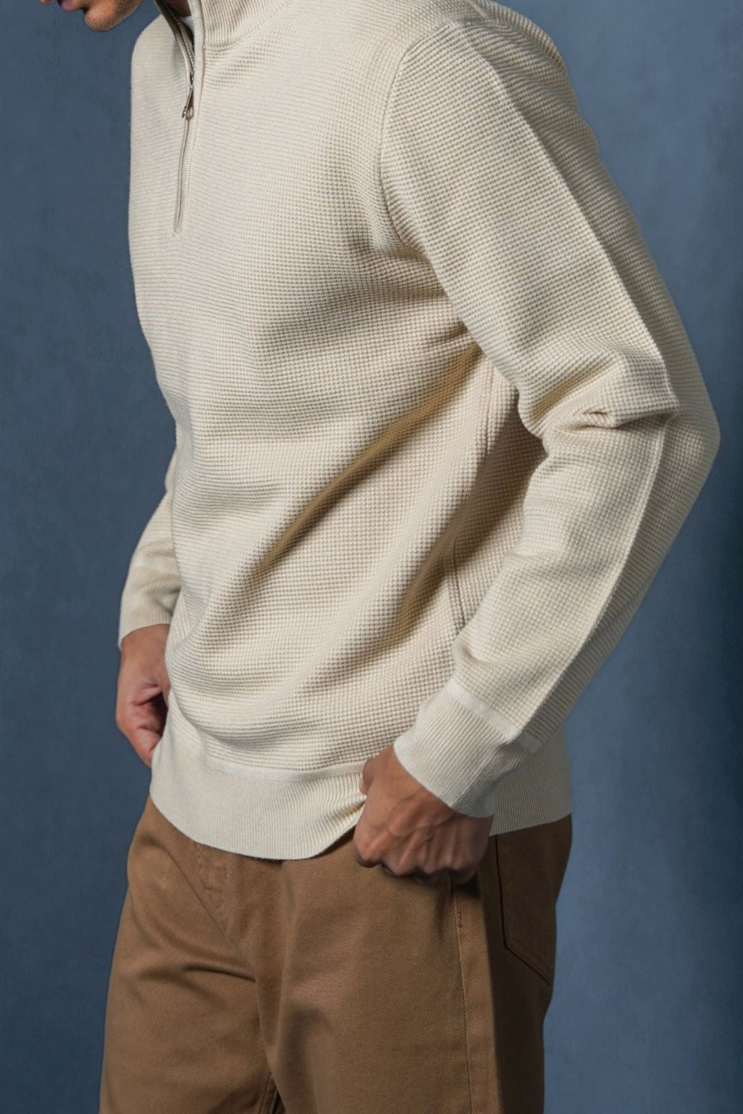 BEIGE TEXTURED JUMPER