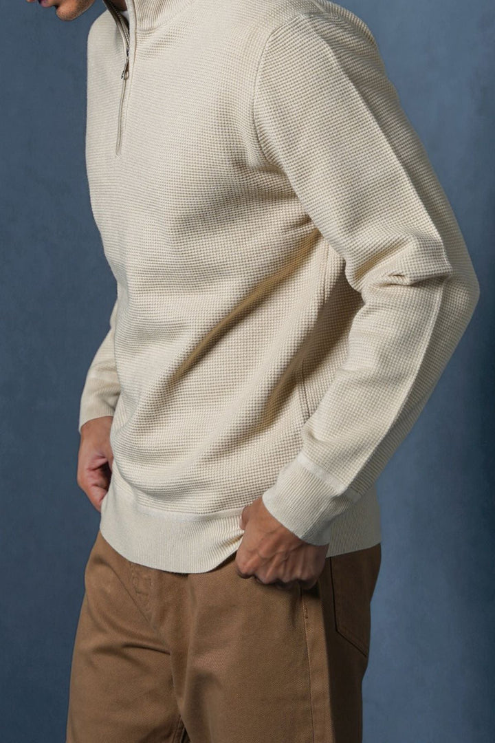 BEIGE TEXTURED JUMPER
