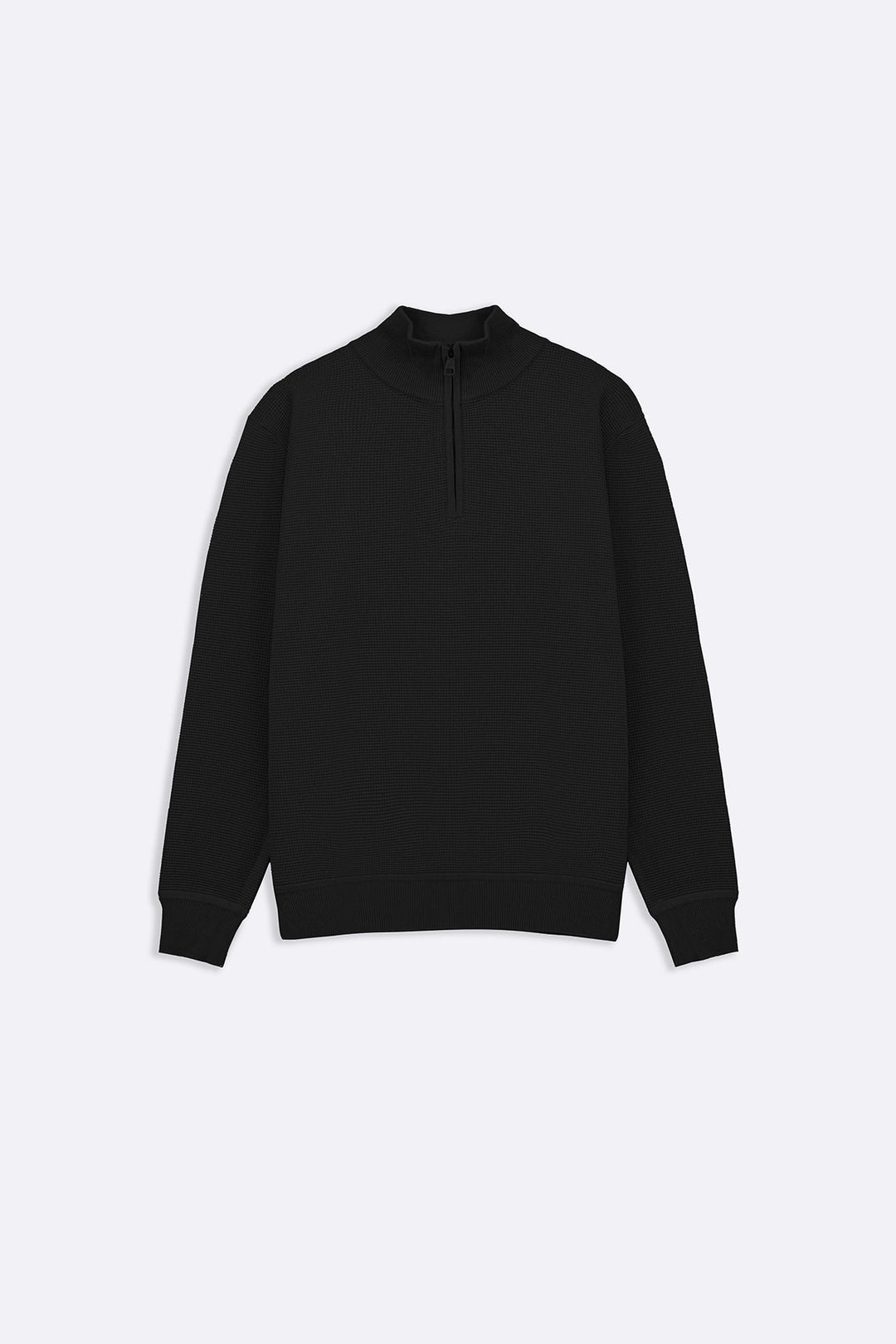 BLACK TEXTURED JUMPER