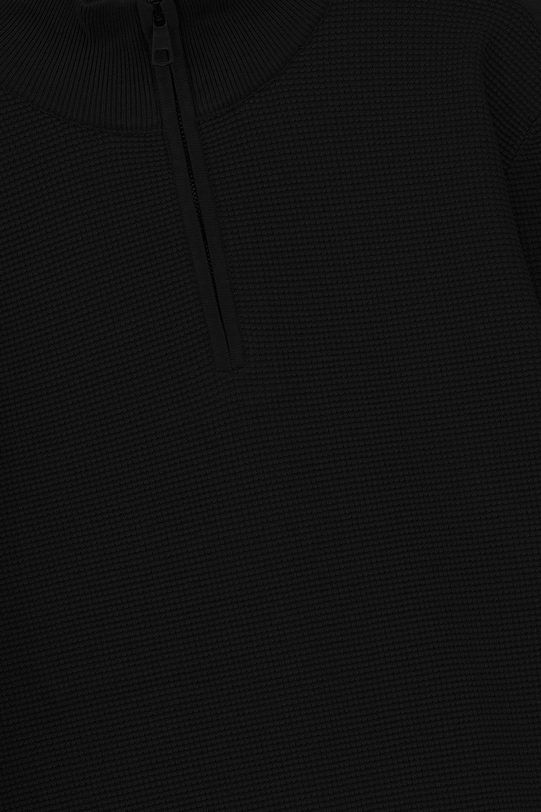 BLACK TEXTURED JUMPER