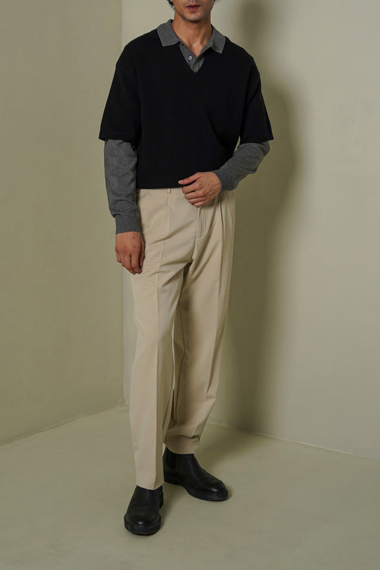 BLACK HALF SLEEVES SWEATER