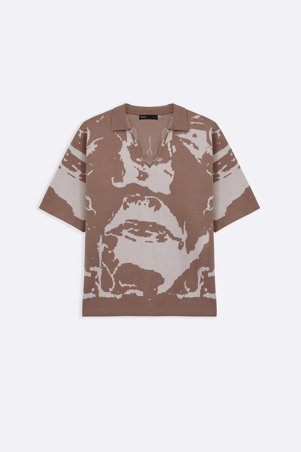 KHAKI HALF SLEEVES SWEATER