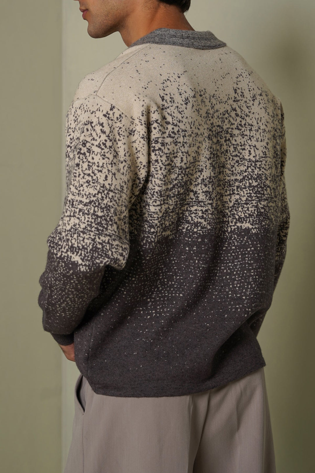 GREY BEIGE FALL DUSK SWEATER