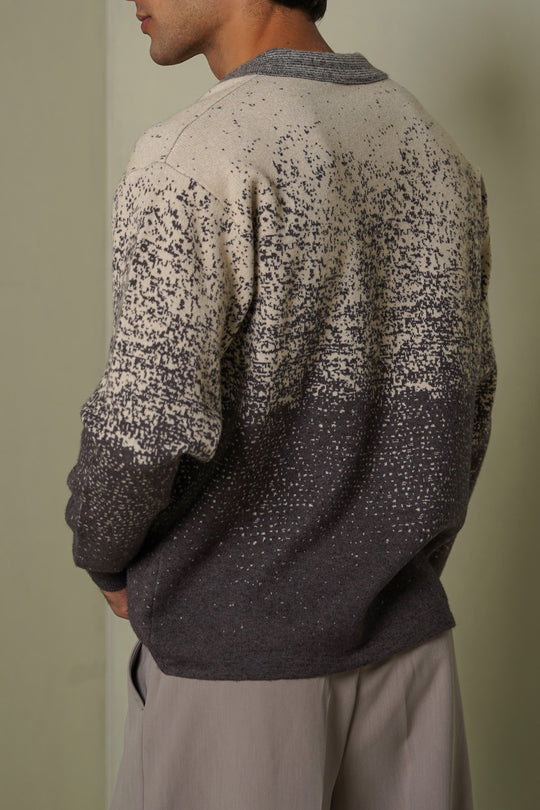 GREY BEIGE FALL DUSK SWEATER