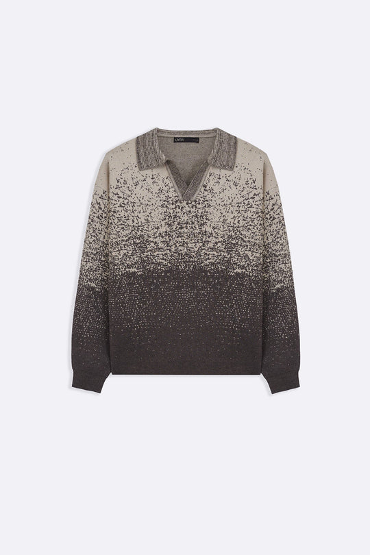 GREY BEIGE FALL DUSK SWEATER