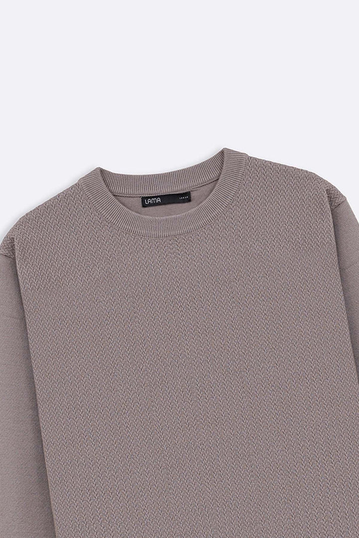 BEIGE CREW NECK SWEATER