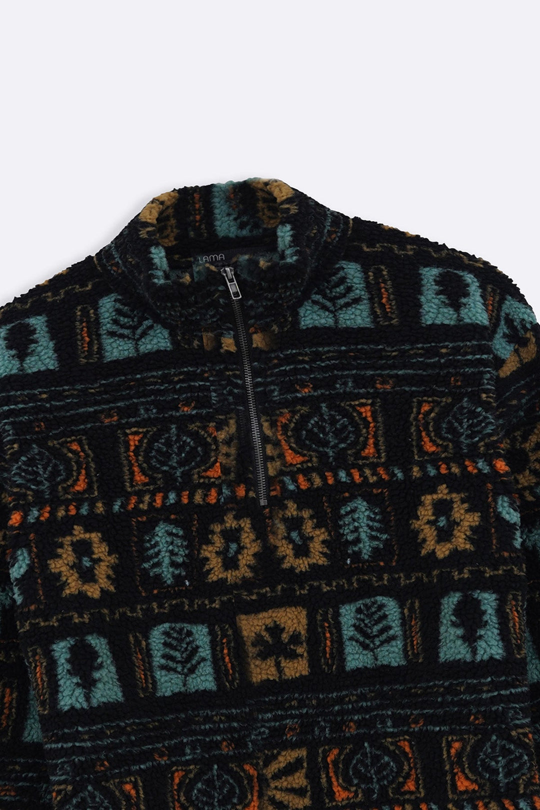 BLACK AZTEC SHERPA PULLOVER