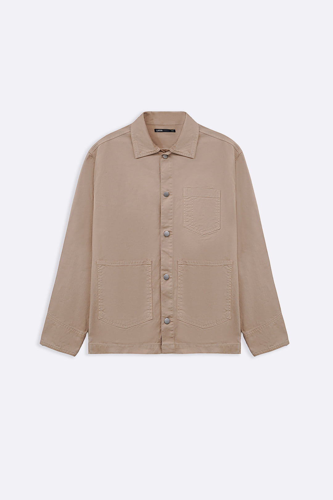 BEIGE TWILL UTILITY JACKET