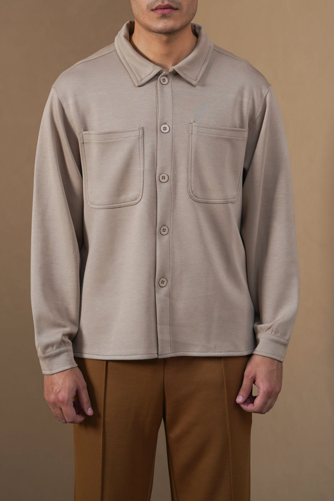 KHAKI CLASSIC SHACKET