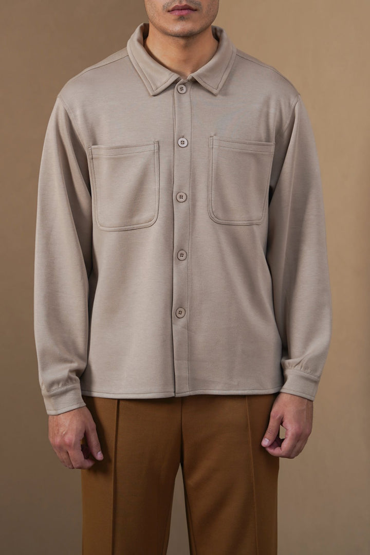KHAKI CLASSIC SHACKET