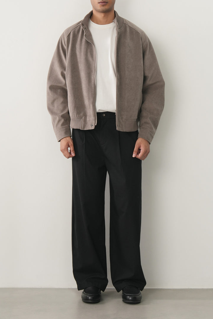 PLEATED BARREL PANTS