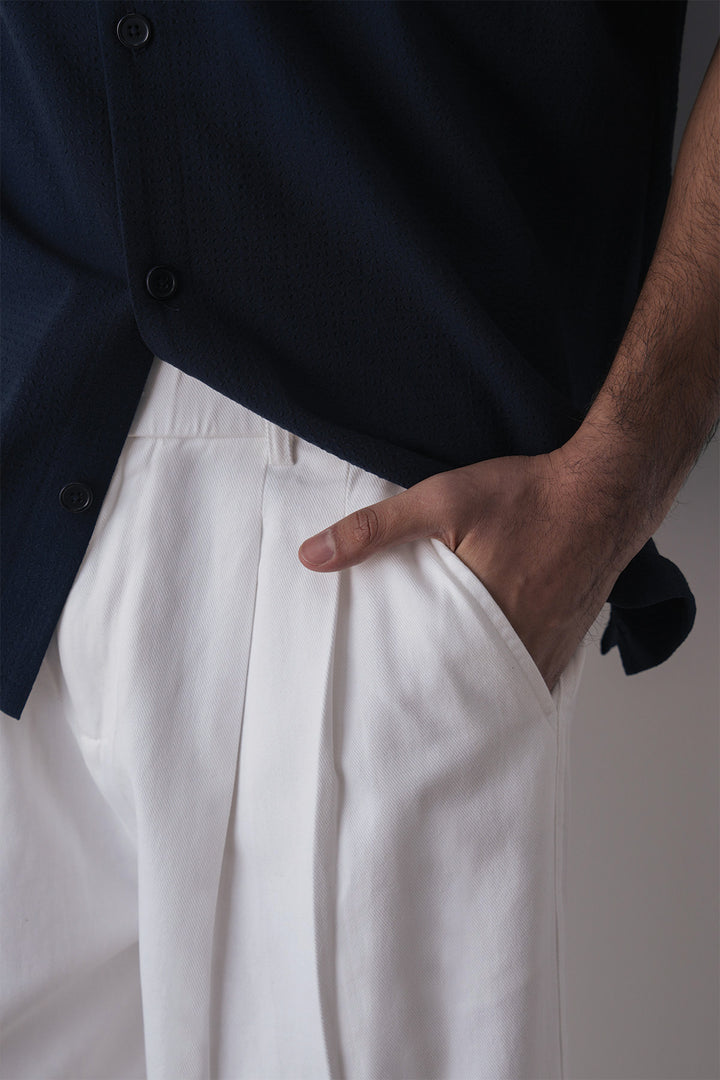 PLEATED BARREL PANTS