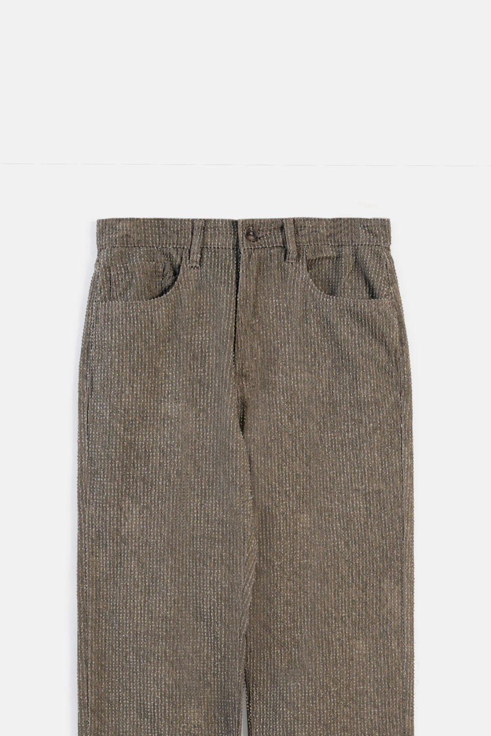 ARMY GREEN TEXTURED JACQUARD JEANS