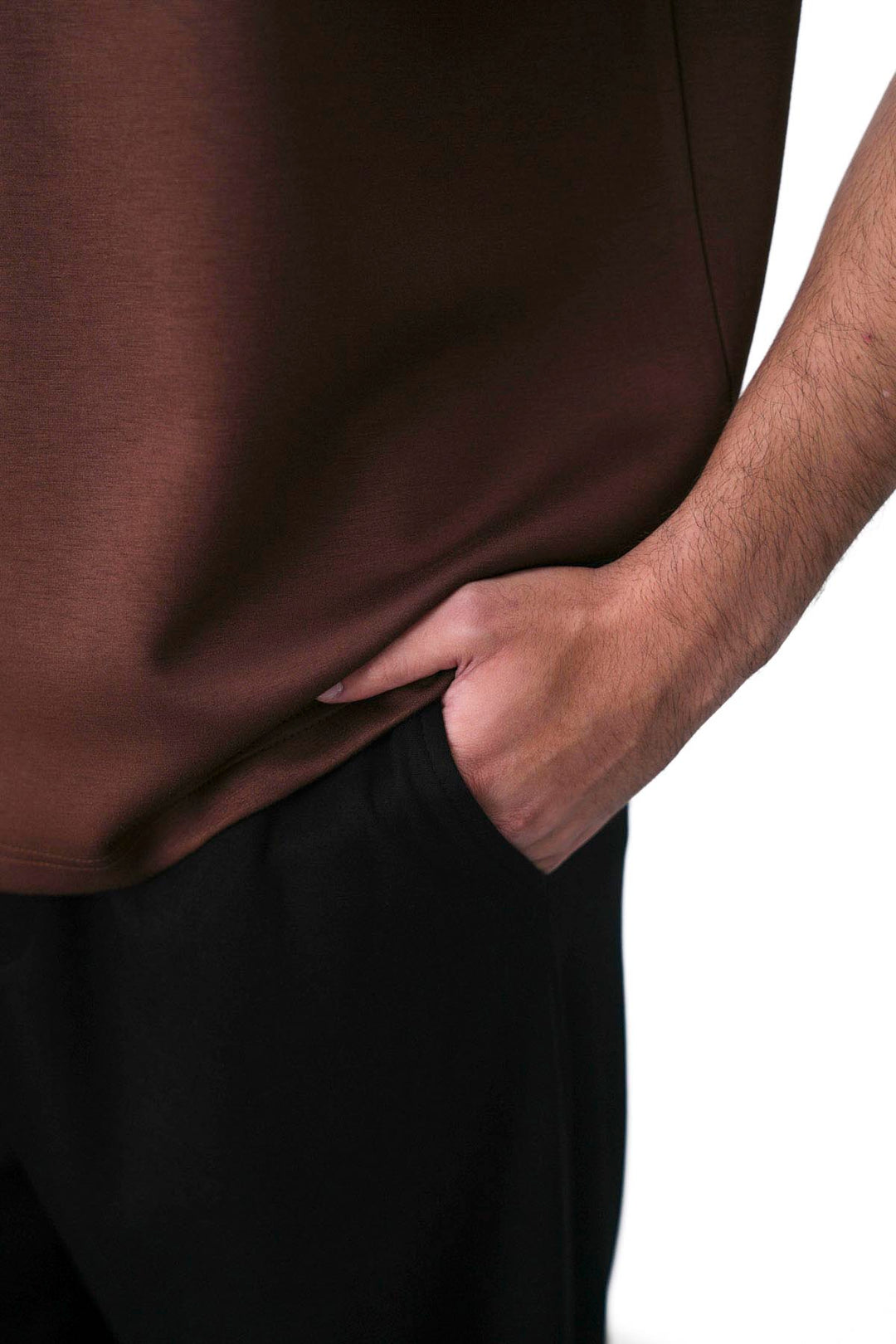 BLACK TAILORED PLEAT PANTS