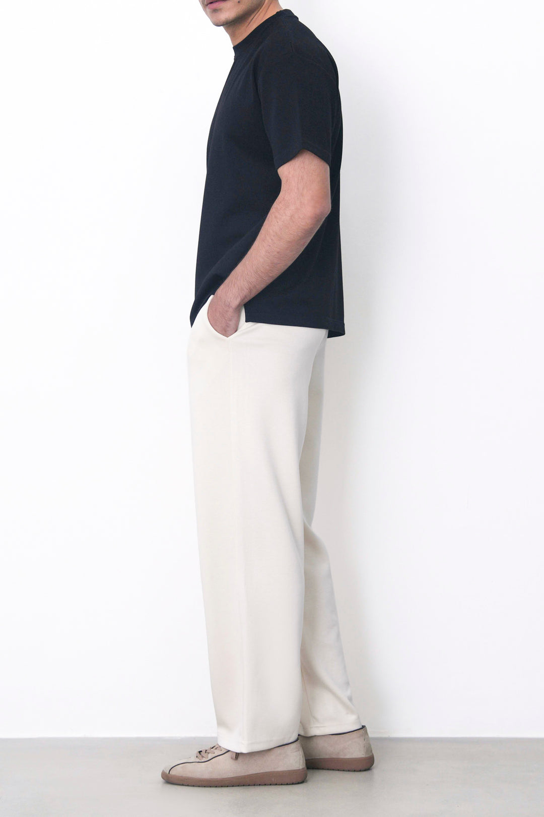 IVORY TAILORED PLEAT PANTS
