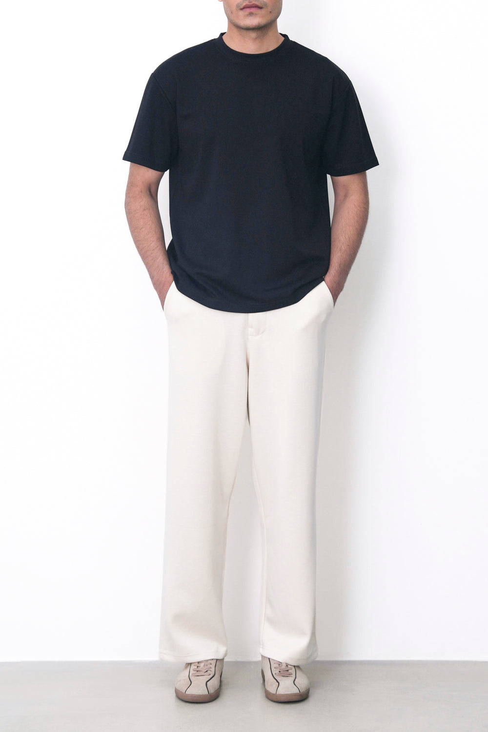 IVORY TAILORED PLEAT PANTS