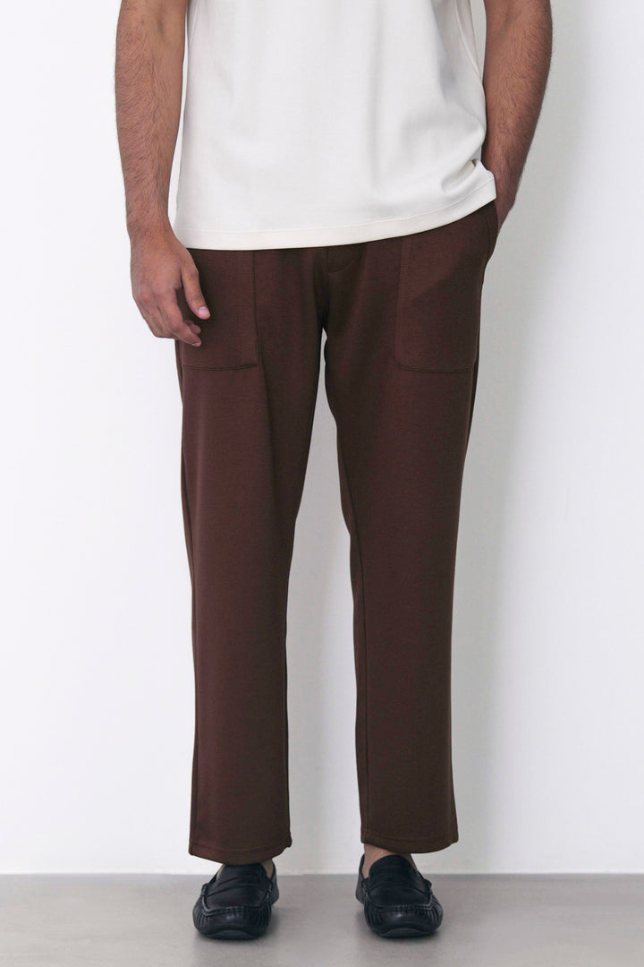 BROWN RELAXED UTILITY PANTS