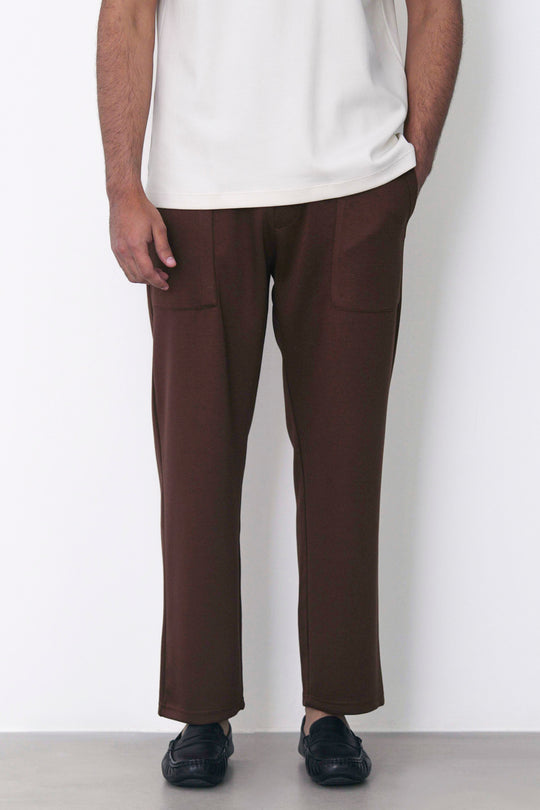 BROWN RELAXED UTILITY PANTS