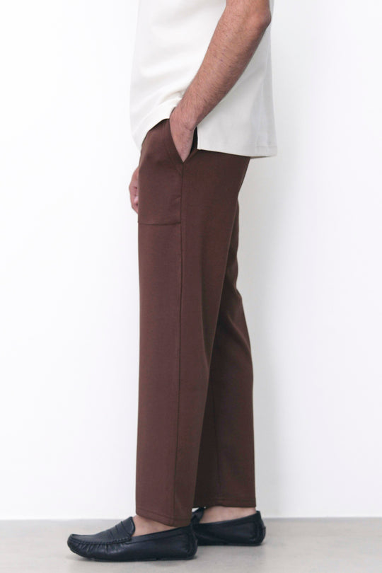 BROWN RELAXED UTILITY PANTS