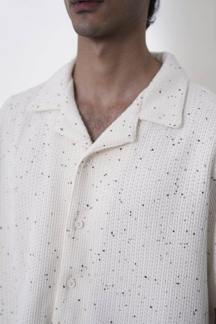 IVORY COASTAL FLECK COLLARED SHIRT