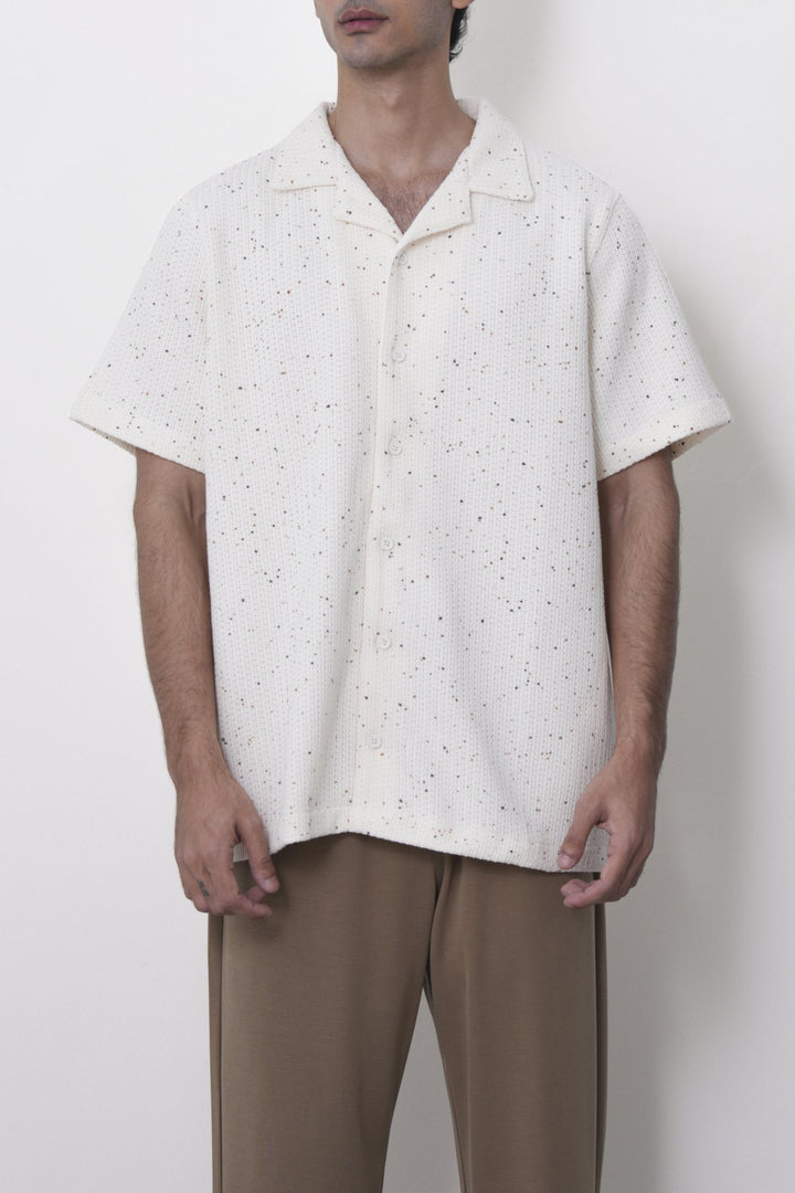 IVORY COASTAL FLECK COLLARED SHIRT