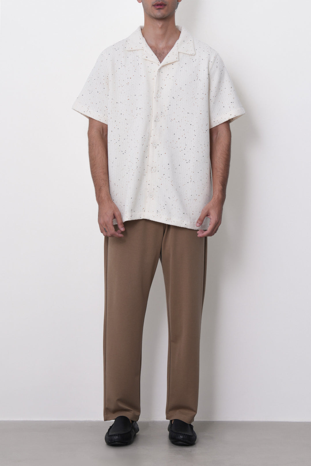 IVORY COASTAL FLECK COLLARED SHIRT