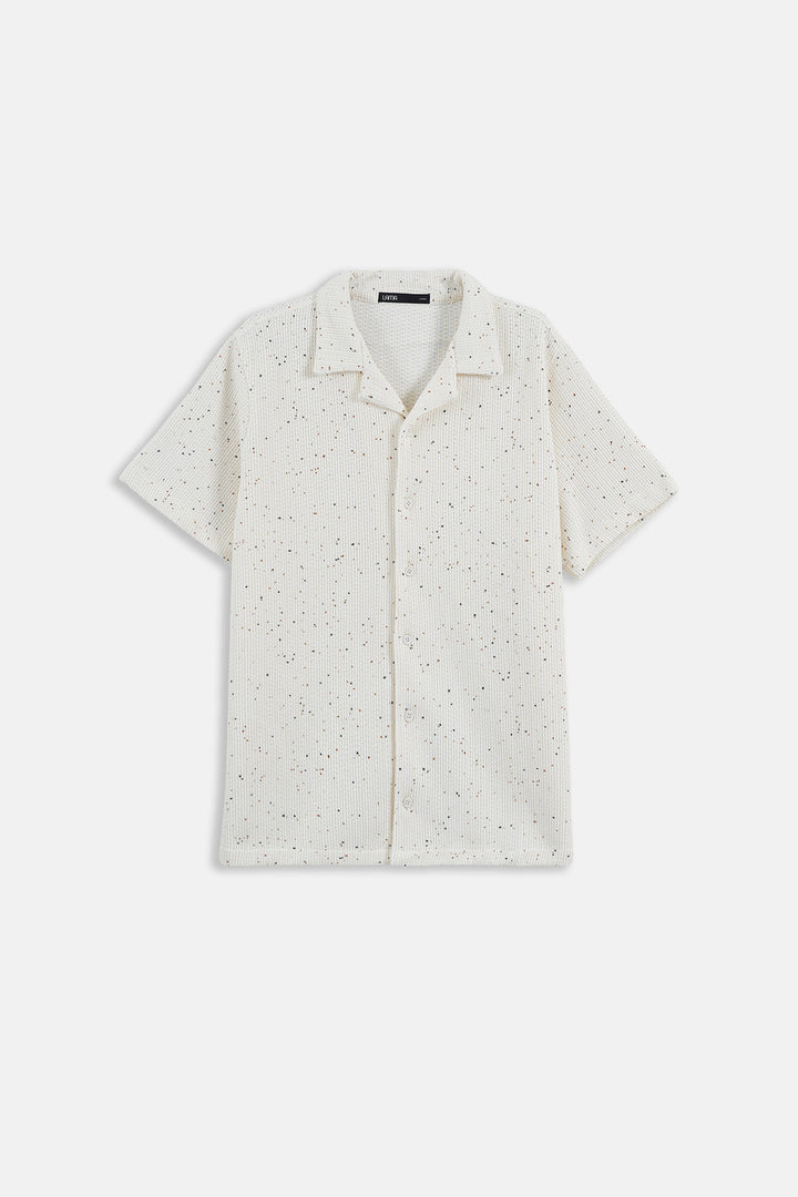 IVORY COASTAL FLECK COLLARED SHIRT