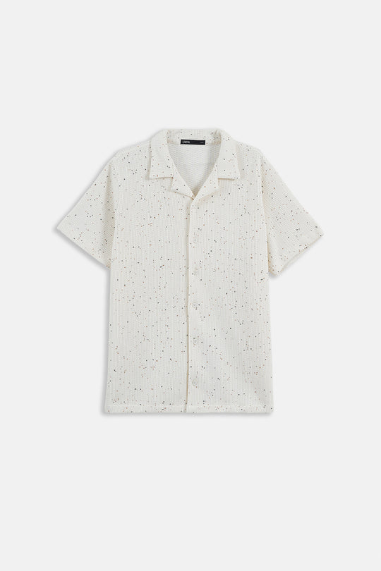 IVORY COASTAL FLECK COLLARED SHIRT