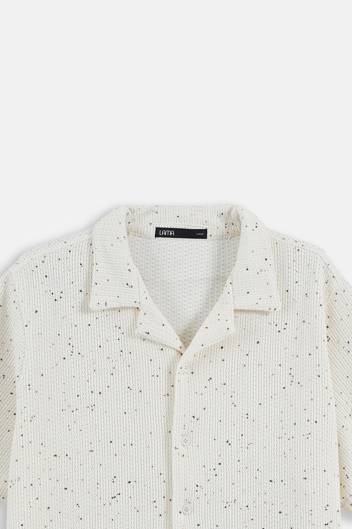 IVORY COASTAL FLECK COLLARED SHIRT