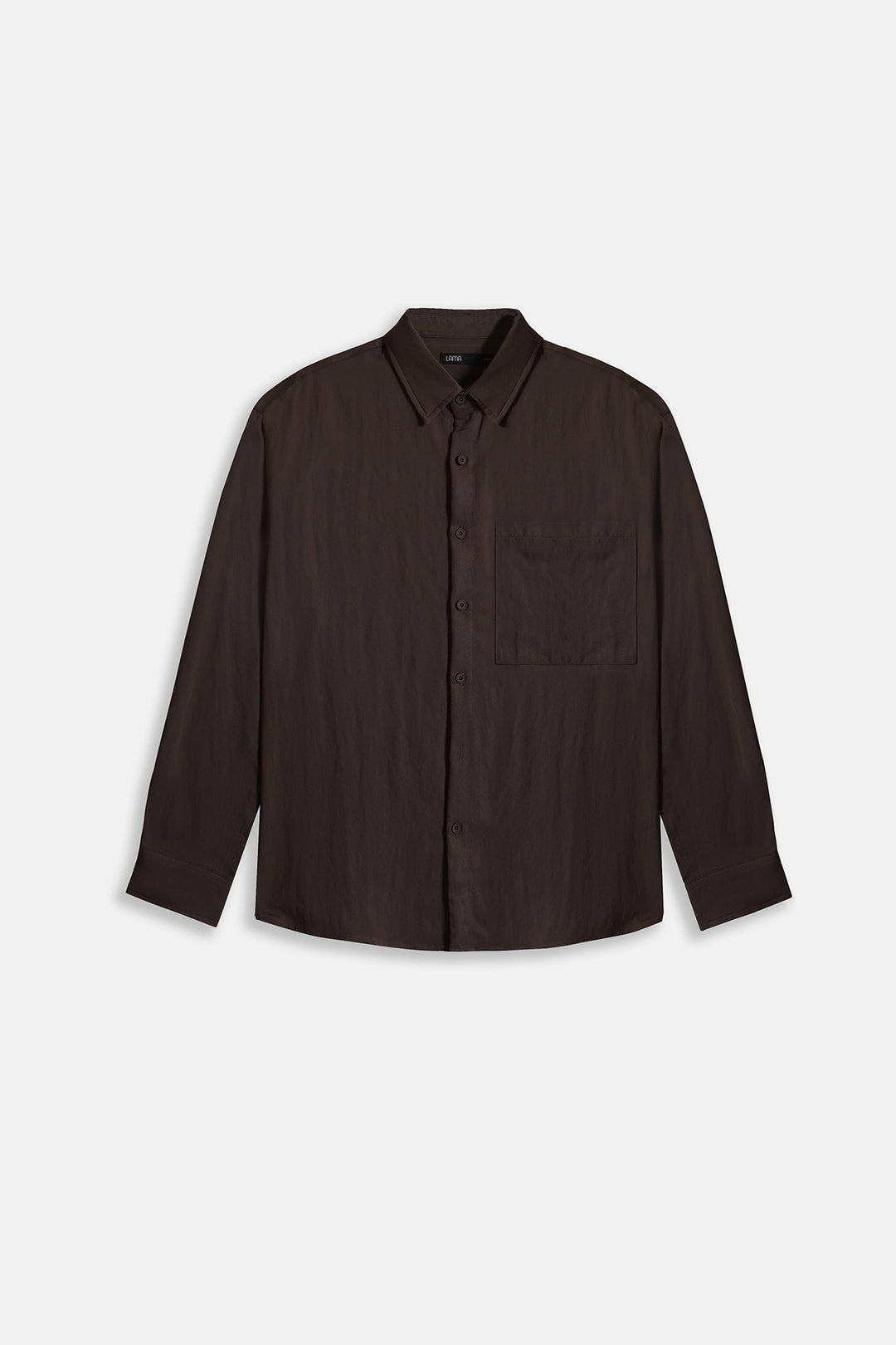 BROWN RELAXED TWILL SHIRT
