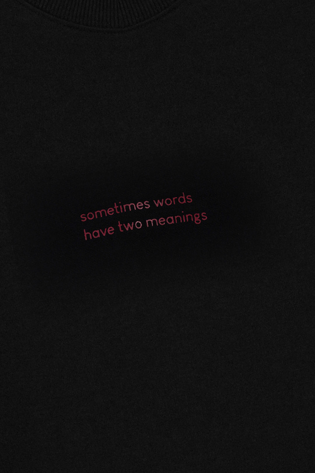 BLACK WORDS HAVE TWO MEANINGS TEE