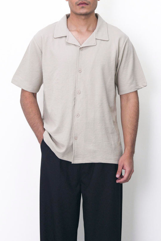 SAND TEXTURED WEEKEND SHIRT
