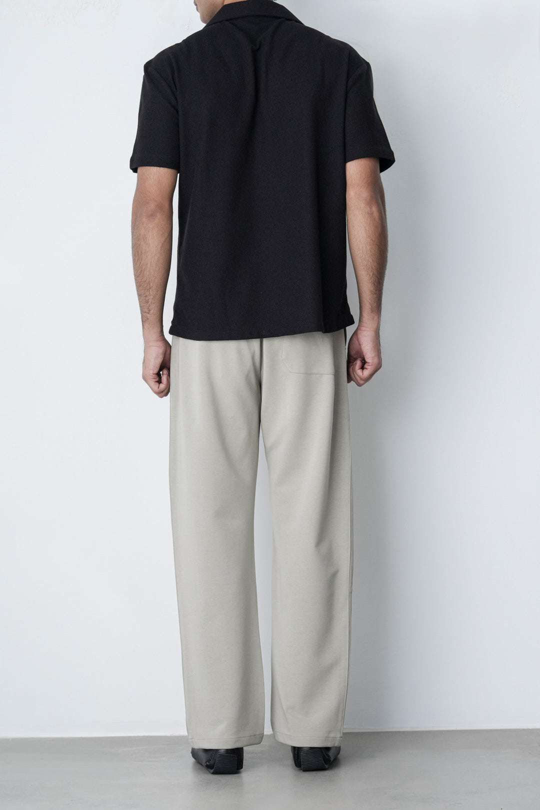 BLACK RESORT COLLAR SHIRT