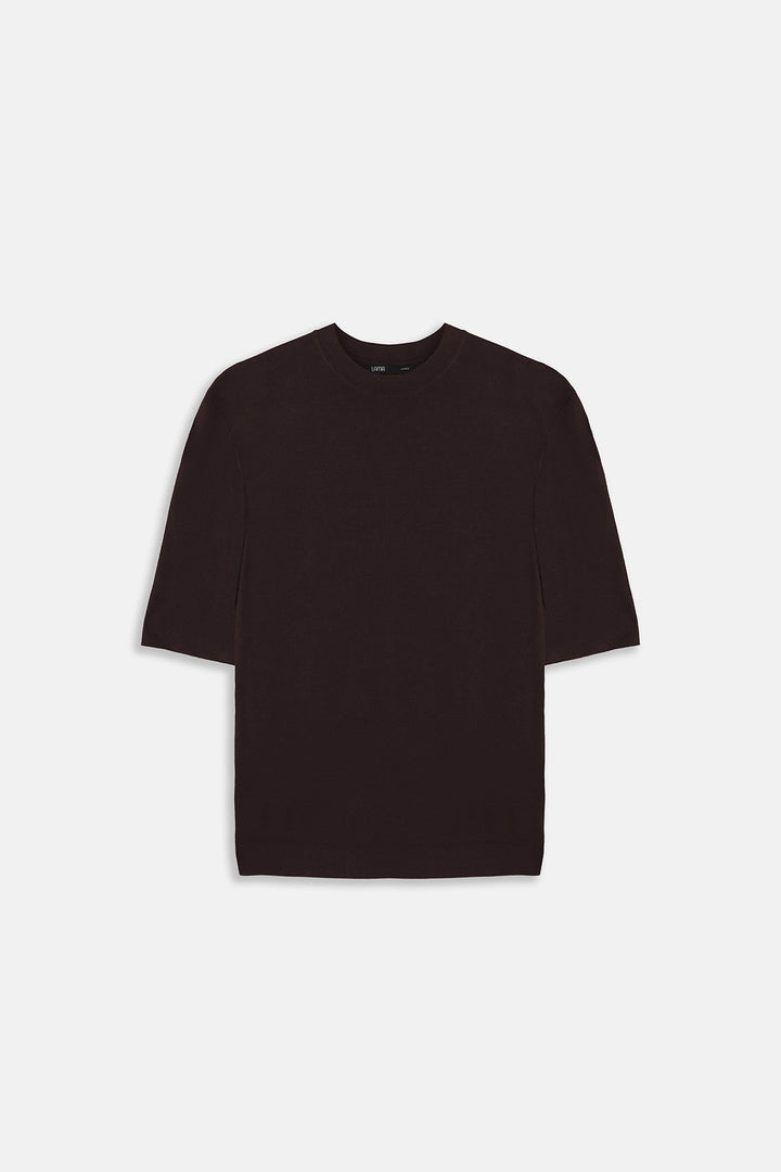 BROWN CLASSIC CREW TEE