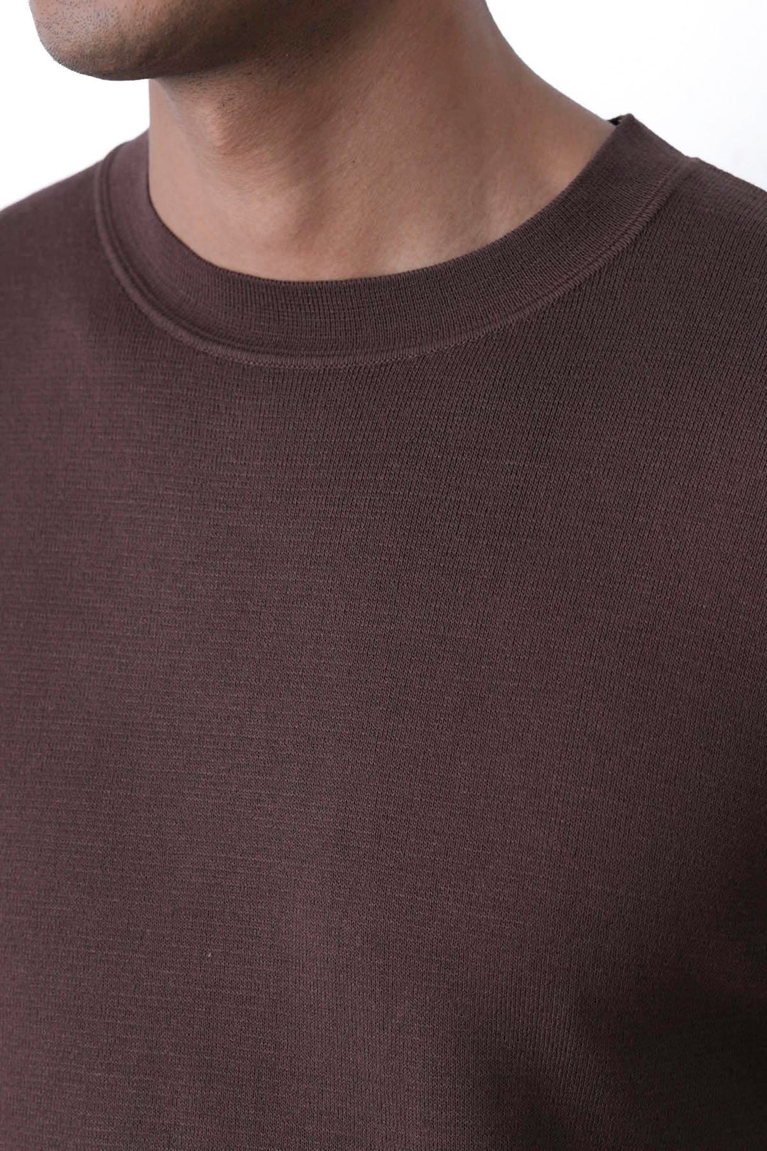 BROWN CLASSIC CREW TEE