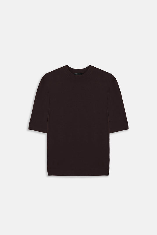 BROWN CLASSIC CREW TEE