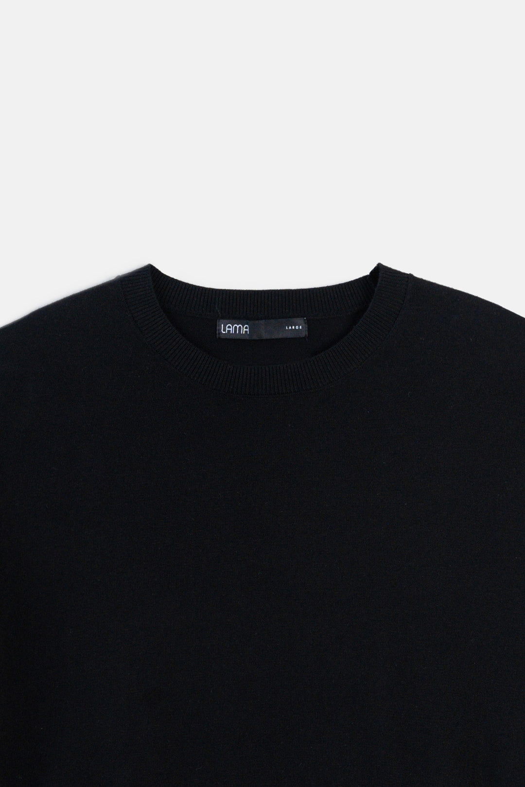 BLACK FINE KNIT TEE