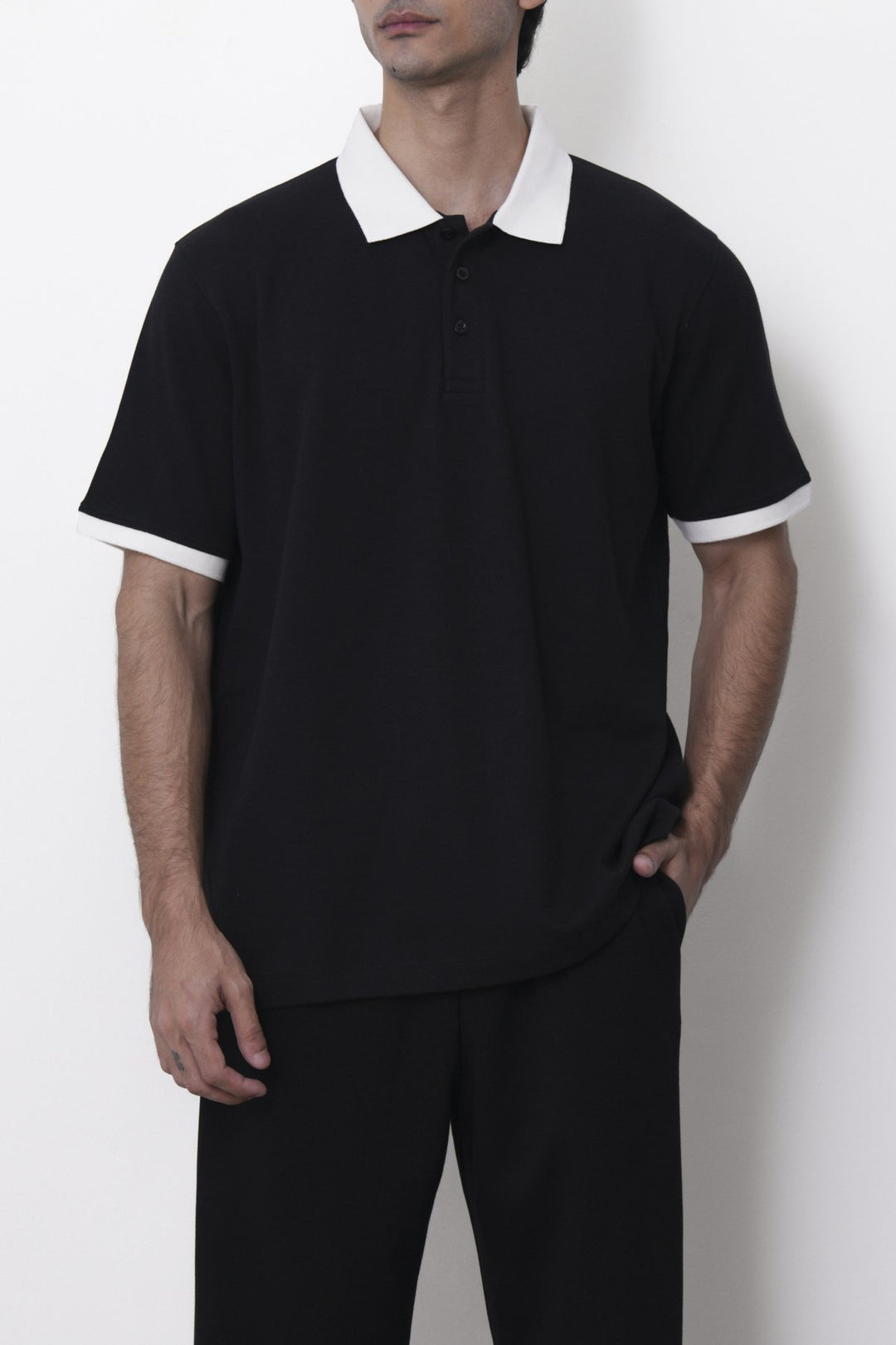 BLACK HERITAGE CONTRAST POLO