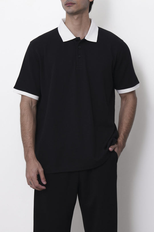 BLACK HERITAGE CONTRAST POLO