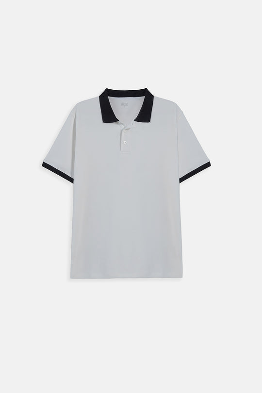 WHITE HERITAGE CONTRAST POLO