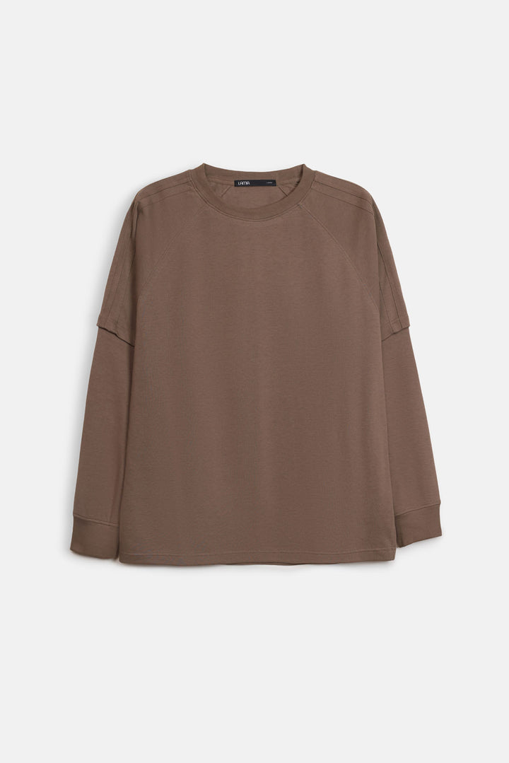 DARK BROWN DAILY RAGLAN SHIRT