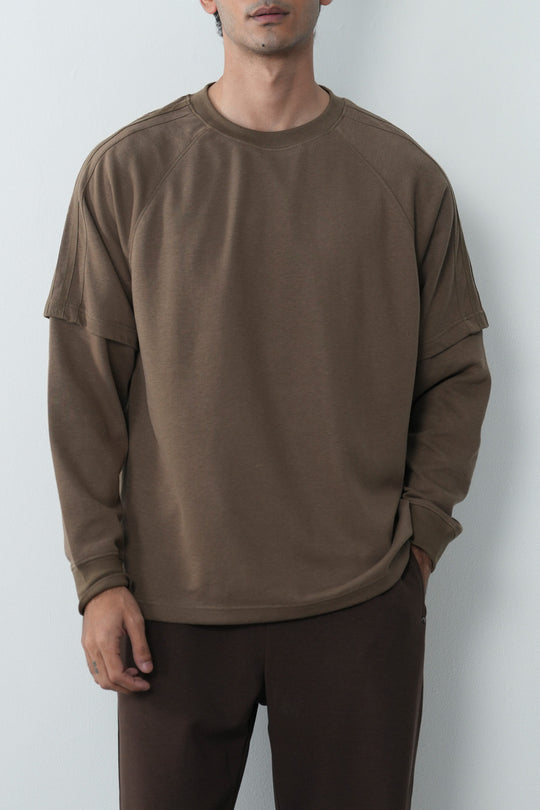 DARK BROWN DAILY RAGLAN SHIRT